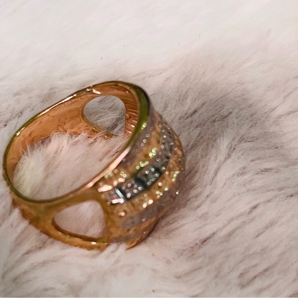 Gold and Silver Women's Statement Ring